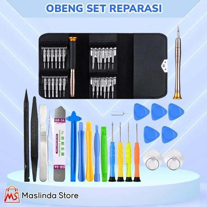 LADHUVHI Alat Obeng Bongkar Set Hp /pembuka LCD Hp Lengkap Obeng  Iphone Macbook Pro Air