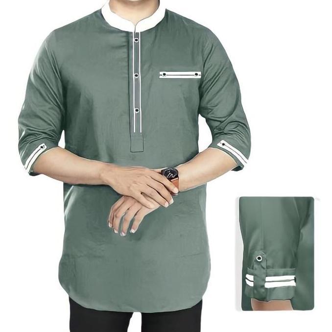 NEW - PIK - Koko Kurta Ilham S M L XL XXL 3XL Pakaian Muslim Koko Kurta Pria Katun Toyobo Dewasa Baj