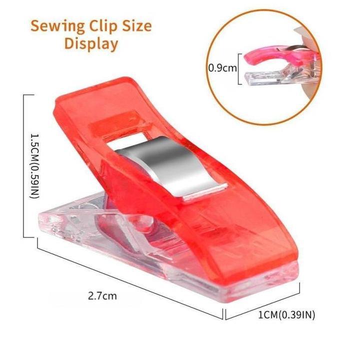 Sora- 50Pcs Penjepit Kain Jahit Penjepit Jahitan Wonder Clip Penjepit Kain Jahitan Untuk Menjahit Se