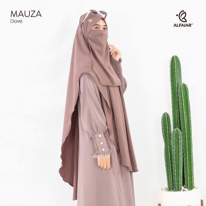 Alfajar - Khimar Shoulder MAUZA Khimar Bandana Dagu Bahan anti UV Youryu  Free Cadar Tali