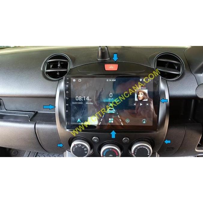 Android 9Inch Mazda 2 + Kamera Parkir
