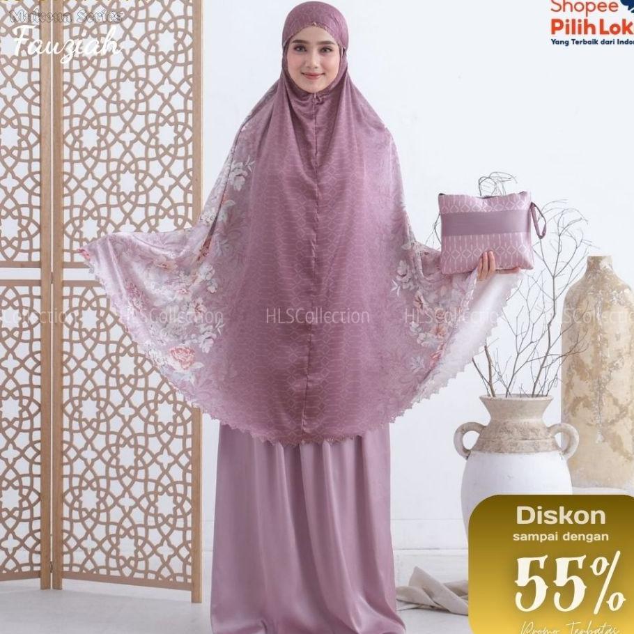 TERBARU Mukena Dewasa 2in1 Terbaru Silk Premium Travel Lasercut Fauziah Armanie Series