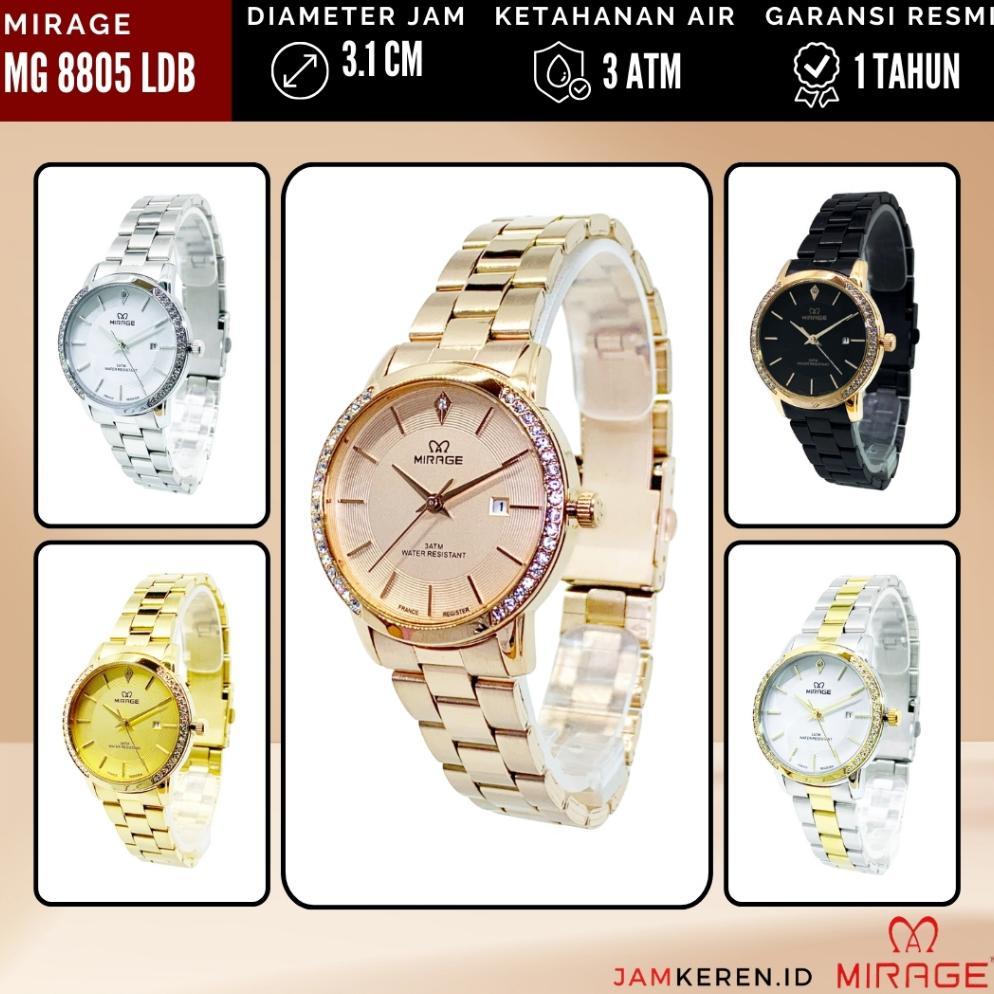 Mirage - Jam Tangan Wanita Original - Jam Tangan Wanita Ori - Jam Tangan Mirage Wanita 8805 LD