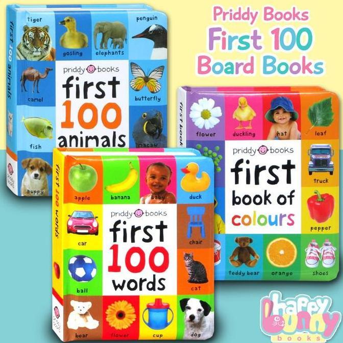 TERMURAH - First 100 Words & Early Learning Board Books (First 100 Words / First 100 Animals / First
