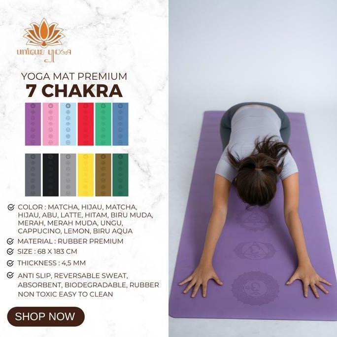 TERBARU - Yoga Mat Rubber Chakra / Matras Yoga Rubber Chakra Premium