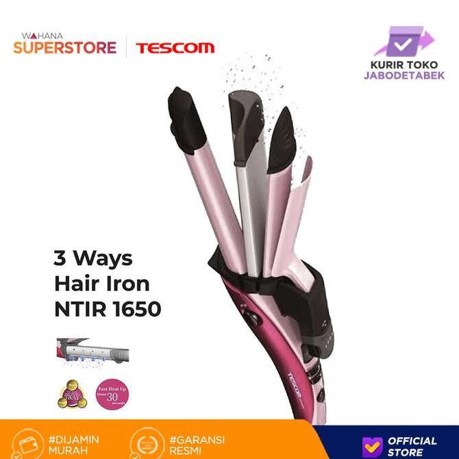 Tescom Catokan Pengeriting Rambut 3 Ways Hair Iron - NTIR1650
