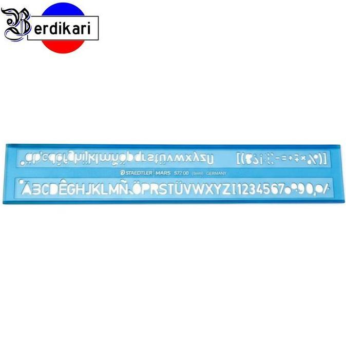 Penggaris Sablon Huruf Angka 8 mm Staedtler Mal Abjad
