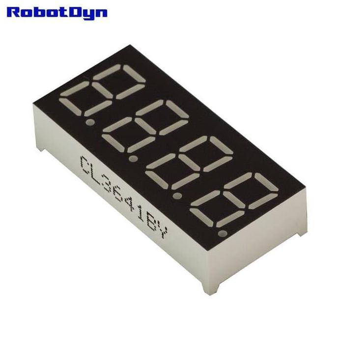 BLUE 4-Digit Decimal Seven Segment 0.36" Common Anode LED Segmen Biru