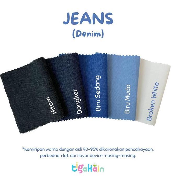 Sora- 1 Meter Bahan Jeans Kain Denim