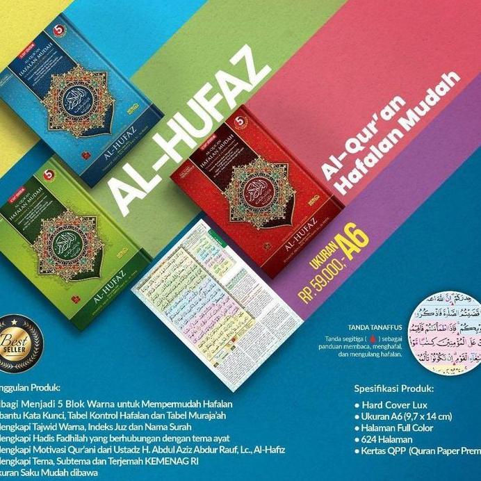 Al Quran Hafalan Mudah Al Hufaz A6 HC Tajwid Warna Terjemah