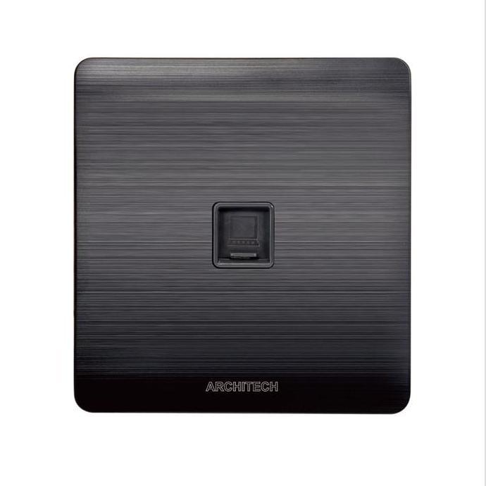 TERBARU - Architec Outlet data Cat6 Rj45 Platinum Black