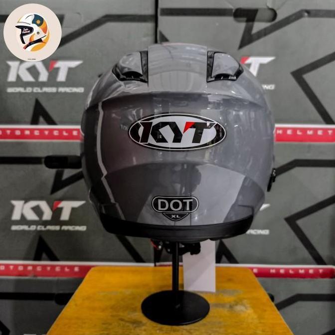 Helm Half Face KYT Kyoto Solid Gorilla Grey Gray Abu Gloss