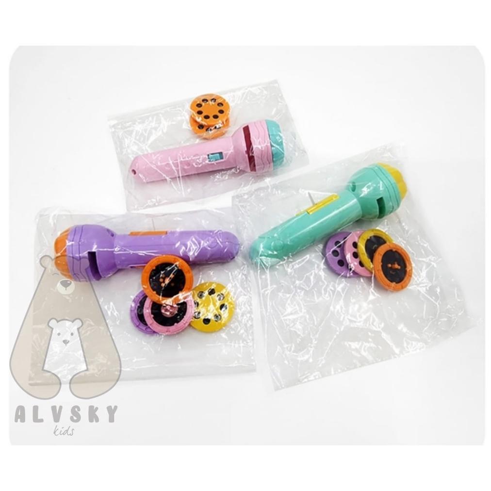 garansi mainan edukasi anak senter proyektor / fun flashlight / mainan proyektor gambar / mainan edu
