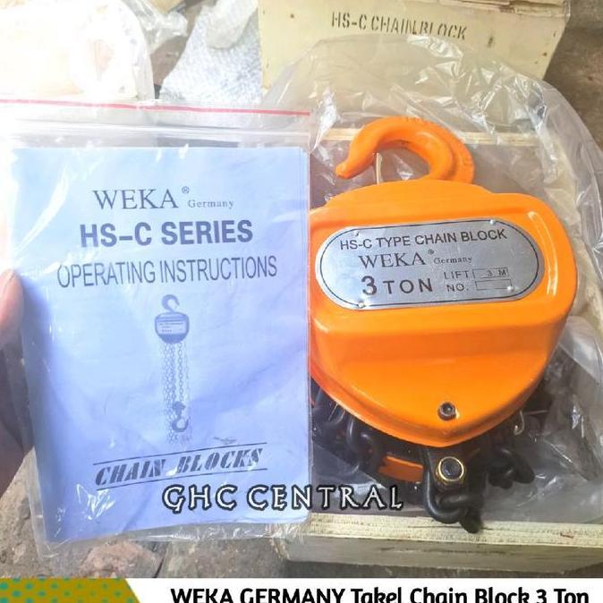 MARTEKNO Chain Block Weka 3 Ton 5 Meter Takel 3 Ton 5 Meter Germany