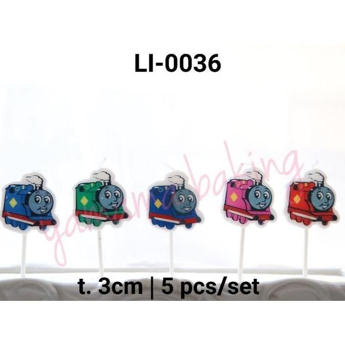 LI-0036 Lilin Thomas train ulang tahun happy birthday karakter