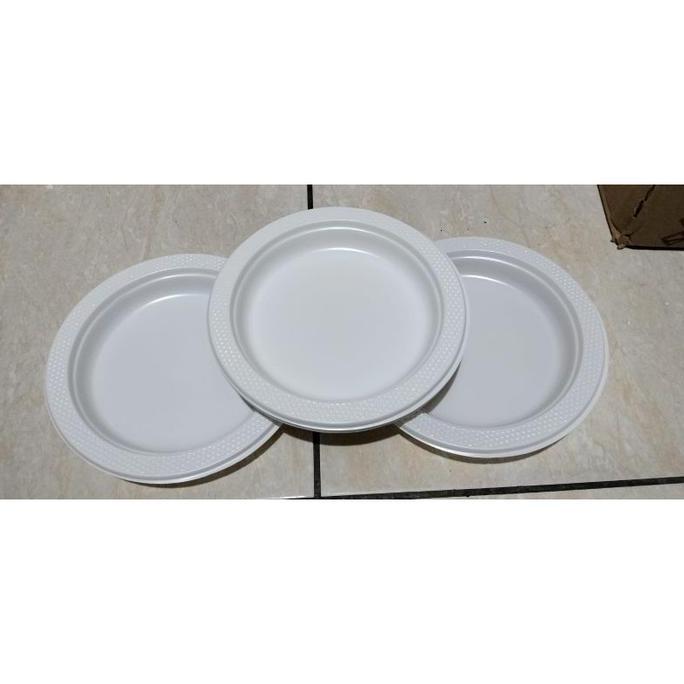 piring Plastik sedang/piring makan/piring pesta uk P7