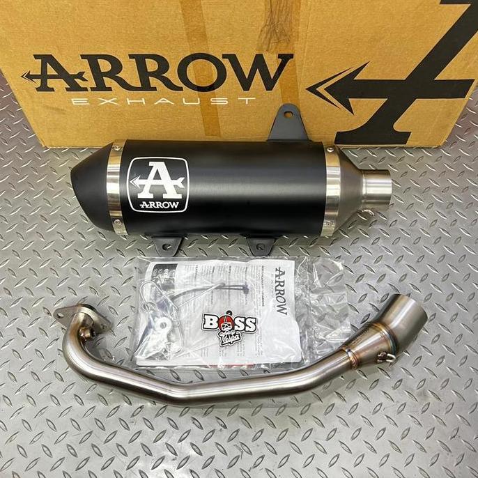 MARTEKNO Knalpot Arrow New Fullsystem Vespa Aprillia SR GT