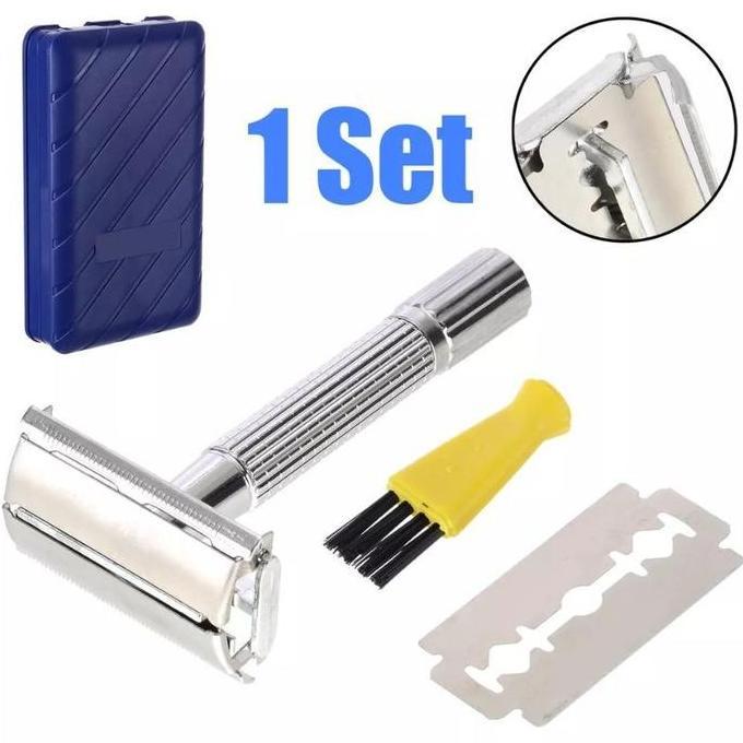 Alat Cukur Manual Stainless Cukur Manual Gagang Cukur Jenggot Alat Cukur Besi Jadul Safety Razor Gag