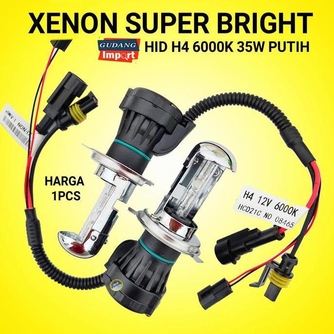 BOHLAM LAMPU HID H4 35W 6000K PUTIH