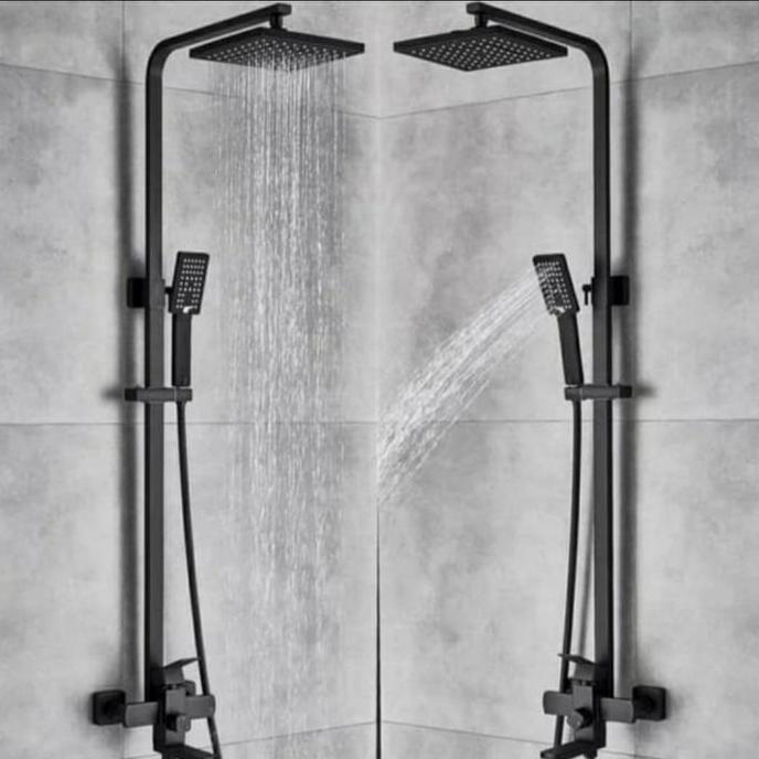 SHOWER TIANG SET MODEL TOTO WASSER BLACK/SHOWER COLUMN 3 WAY HITAM