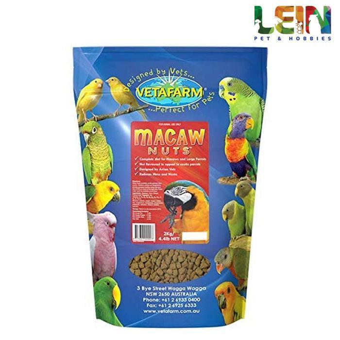 Vetafarm Macaw Nuts Makanan Burung Macaw Parrot Import Australia New Stok