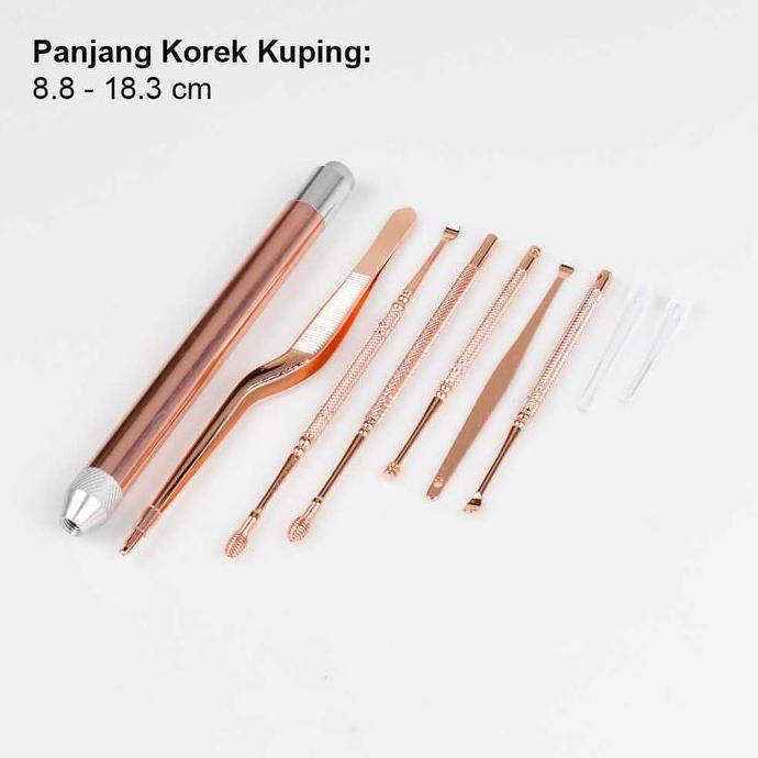 ADZKIMI Alat Pembersih Telinga Korek Kuping Ear Spoon LED 7 PCS - JC9