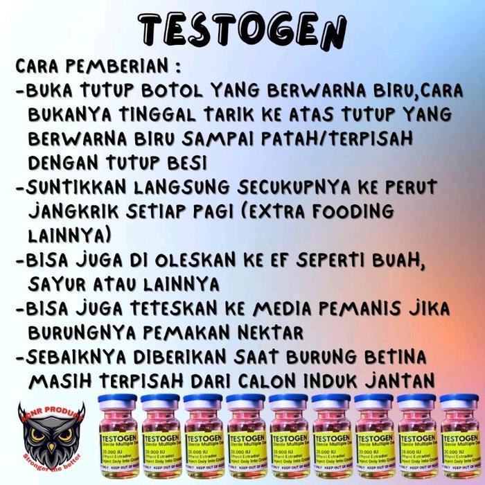 Testogen 10 Ml Special Edition Hormon Estrogen Burung Dongkrak Birahi Burung Betina Vitamin Breeding