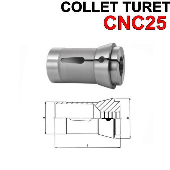 RAFENU Collet Turet CNC25 Collet Chuck Mesin Turet CNC 25