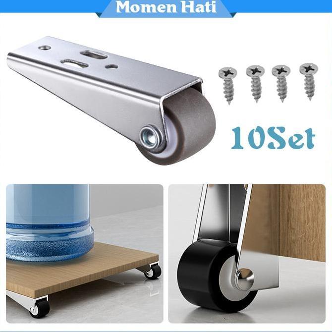 TOPFUF 10Set Roda Bawah Pintu Sliding Universal / Penyangga Rel Bawah Pintu / Katrol Penyangga Pintu