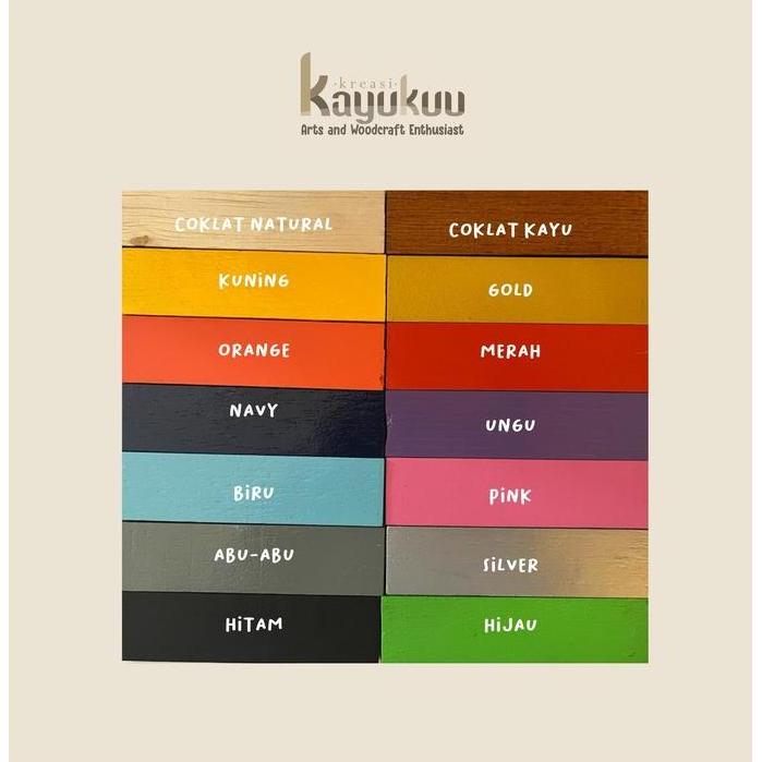 Hiasan Dinding Hiasan Dapur Kayu Plywood 5mm Pajangan warna Pink / Gold / Hitam