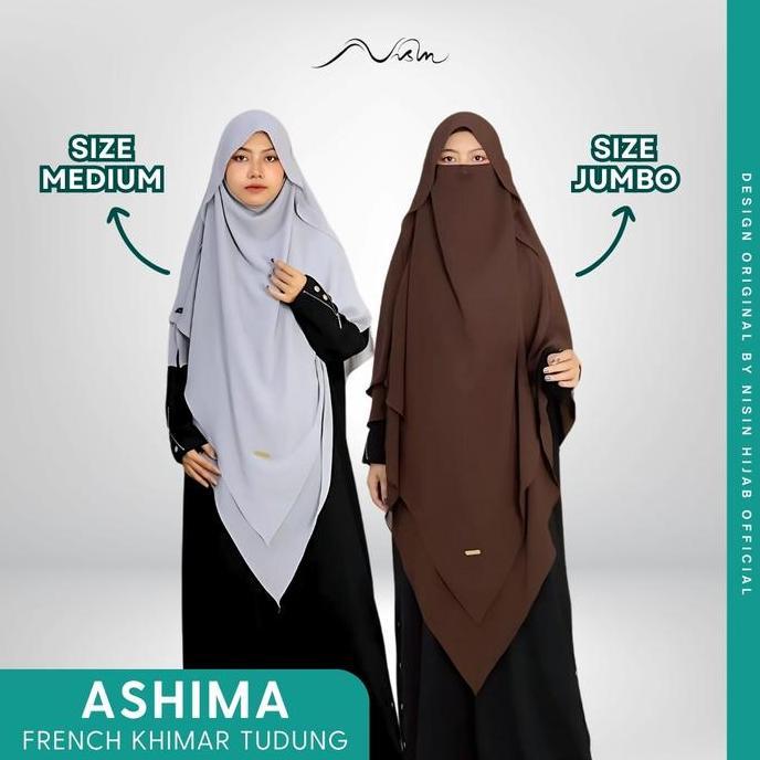 ASHIMA FRENCH KHIMAR TUDUNG bahan Ceruty babaydoll Luxury By Nisin Hijab