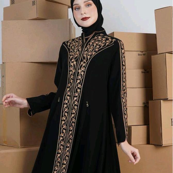 [NEW] EA1411 - Abaya Hikmat Fashion Original set Hijab