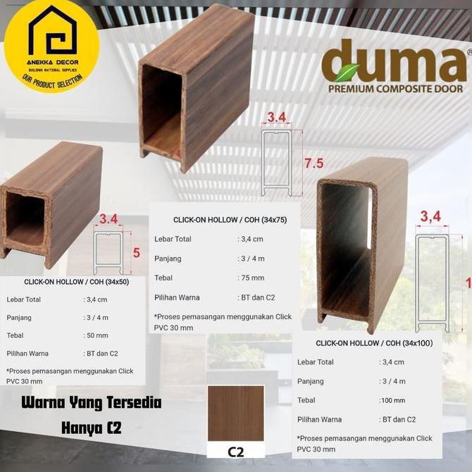 Panel Dinding Plafon CLICK-ON HOLLOW (COH) DUMA WPC