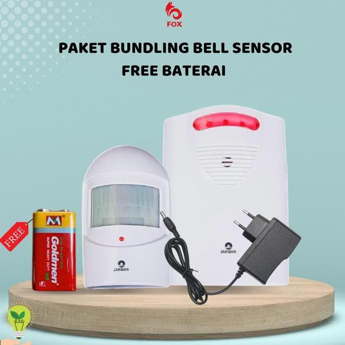 Bell Sensor Terpisah Anti Maling JAKMAN Alarm Baterai Pintu IQB