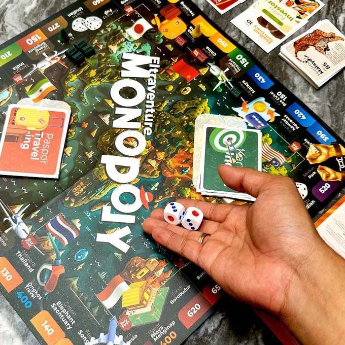 Vejra.id - Elco - Monopoli Kertas Eltraventure (Mainan Monopoli Internasional) Kartu Papan Permainan