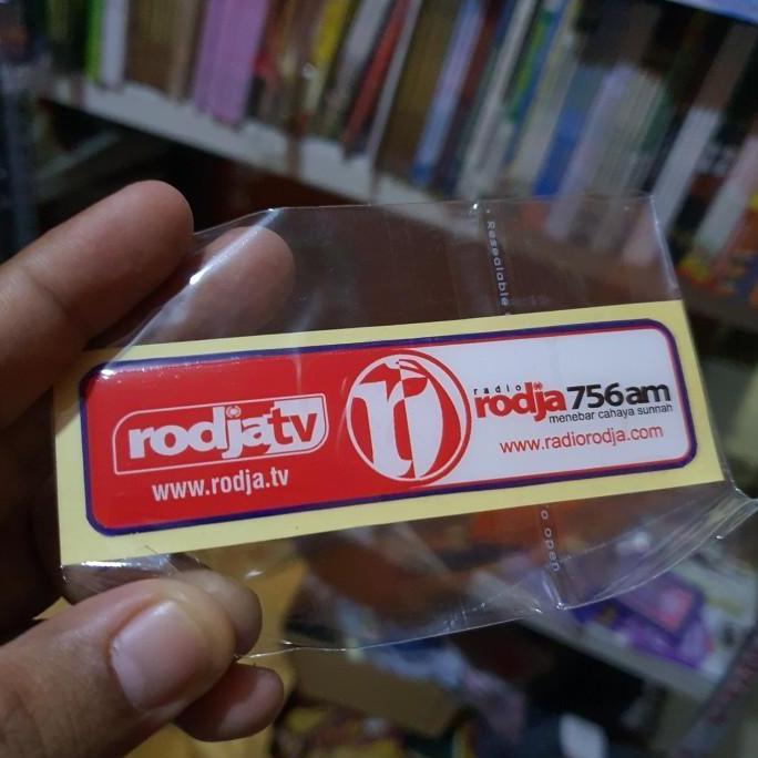 Sticker radio & tv rodja ( embos coating) Uk. 2,5 x 10,5cm
