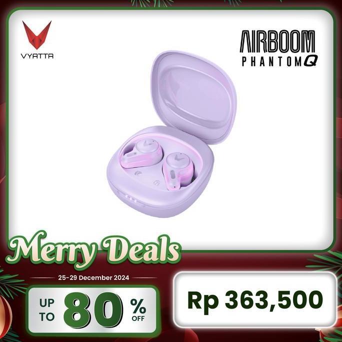 VYATTA AIRBOOM PHANTOM Q TWS BLUETOOTH HEADSET EARPHONE GAMING FS