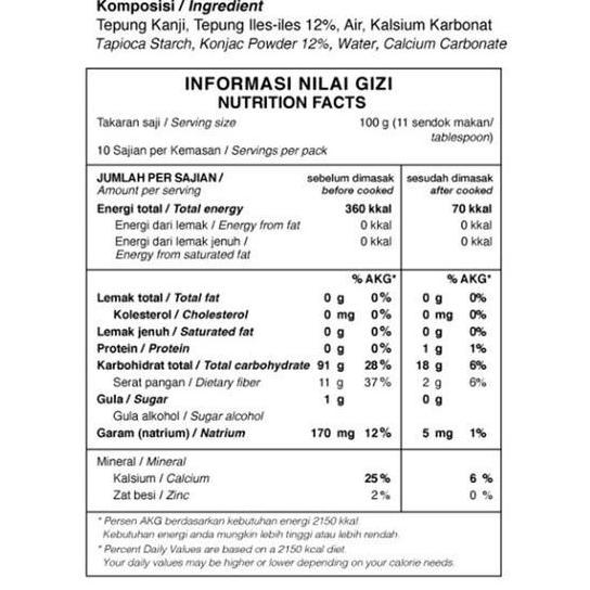 MR. ISHII - KONNYAKU GRAIN / KONNYAKU RICE / BERAS KONNYAKU SHIRATAKI 1KG - BERAS PORANG