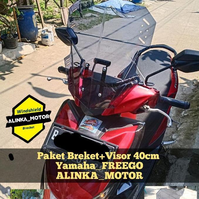 Paket Breket+Visor 40Cm V1 Yamaha Freego | Yamaha Gear Modifikasi Freego Terbaru