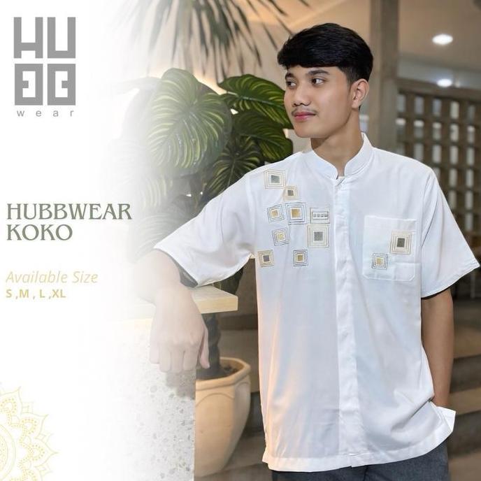 HUUBWEAR - Baju Koko Dewasa  - Baju Koko Dewasa Muslim Free Sarung