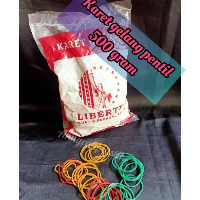 Karet gelang /karet pentil per 1/2 kg