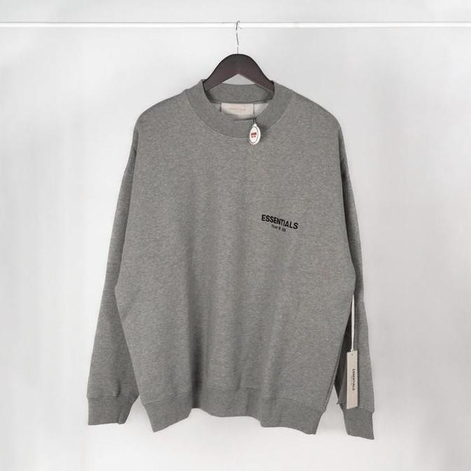 Fear Of God FOG Essentials Basic Crewneck Sweatshirt Dark Grey