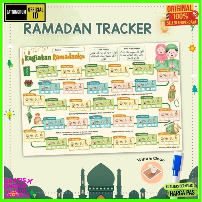 Sale Buyee Gift - Tracker Ramadan | Ramadhan Planner Dan Tracker Sholat | Tracker Ibadah Salat Puasa
