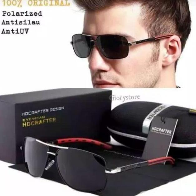 TERBARU - Kacamata Original HDCRAFTER Pria Polarized Sunglass