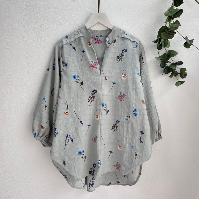 Premium  Blouse Crinkle Motif Ninda Harga Grosir