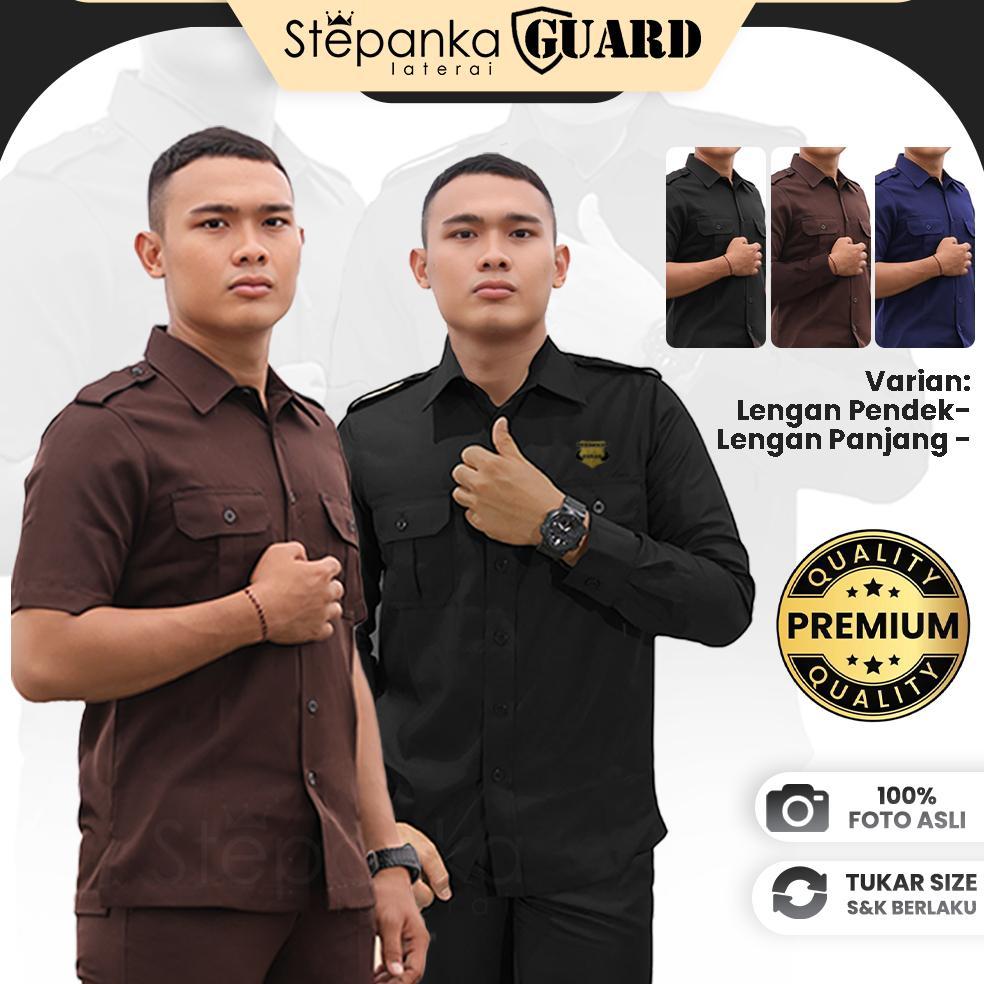 NEW [2026] Seragam Safari PREMIUM / Kemeja Safari /Safari Hitam/Safari Navy /Safari Coklat /Security