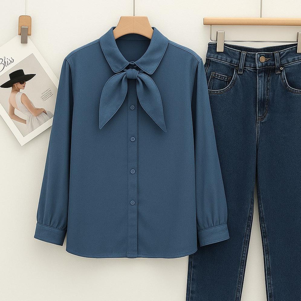 Cod  Osela Top Blouse Kemeja Korean Premium Fit L  Fashion Baju Atasan Blus Long Shirt Remaja Wanita