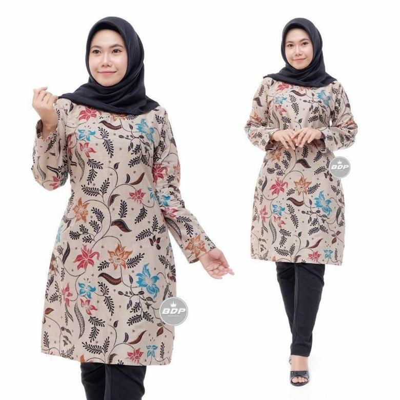 Atasan Batik Wanita Jumbo Ld 130 / Tunik Jumbo Ld 130 Terbaru 2022 / Batik Tunik / Atasan Tunik / Ba