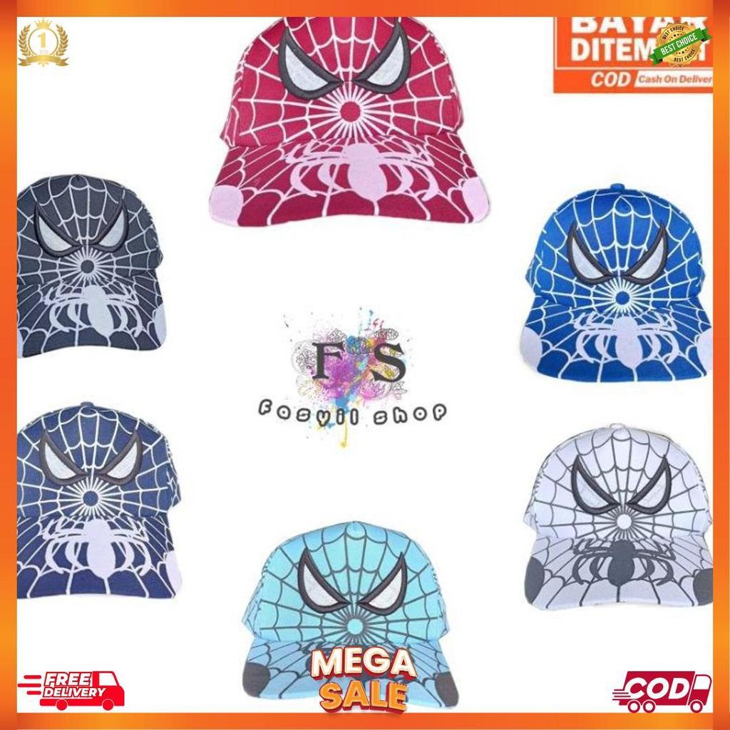 Topi Anak Laki Laki Import/Topi Anak  Spiderman/Topi Anak Karakter [K2]