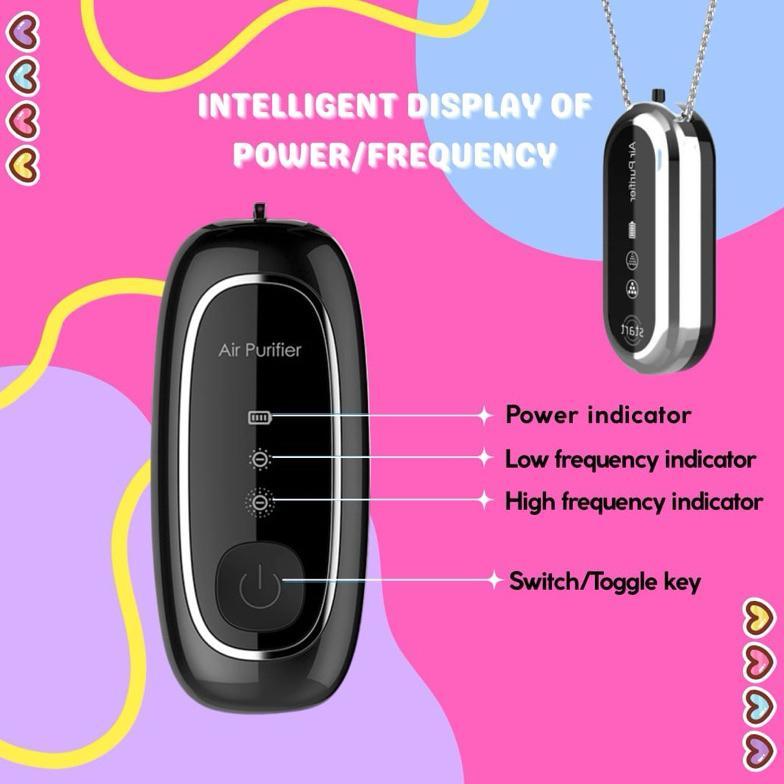 BESTPROMO Air Purifier Portable Kalung Air Purifier Necklace Ion Rechargeable/Wearable Portable Air 